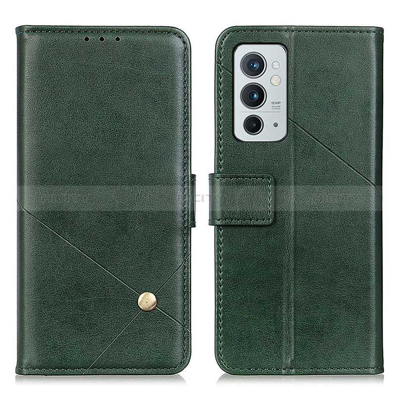 Coque Portefeuille Livre Cuir Etui Clapet D08Y pour OnePlus 9RT 5G Vert Plus