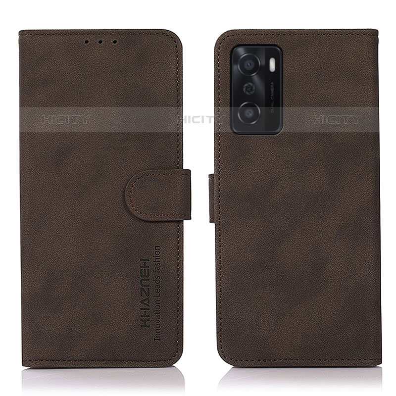 Coque Portefeuille Livre Cuir Etui Clapet D08Y pour Oppo A55S 5G Marron Plus