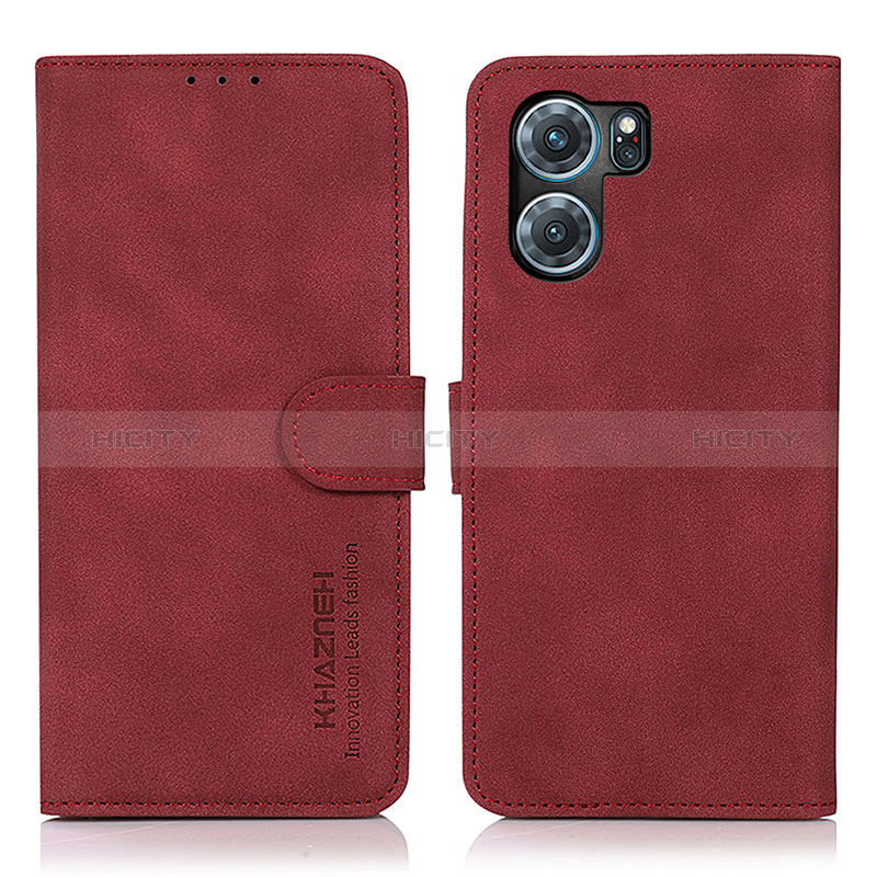 Coque Portefeuille Livre Cuir Etui Clapet D08Y pour Oppo K10 5G Rouge Plus