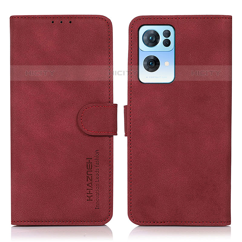 Coque Portefeuille Livre Cuir Etui Clapet D08Y pour Oppo Reno7 Pro 5G Rouge Plus