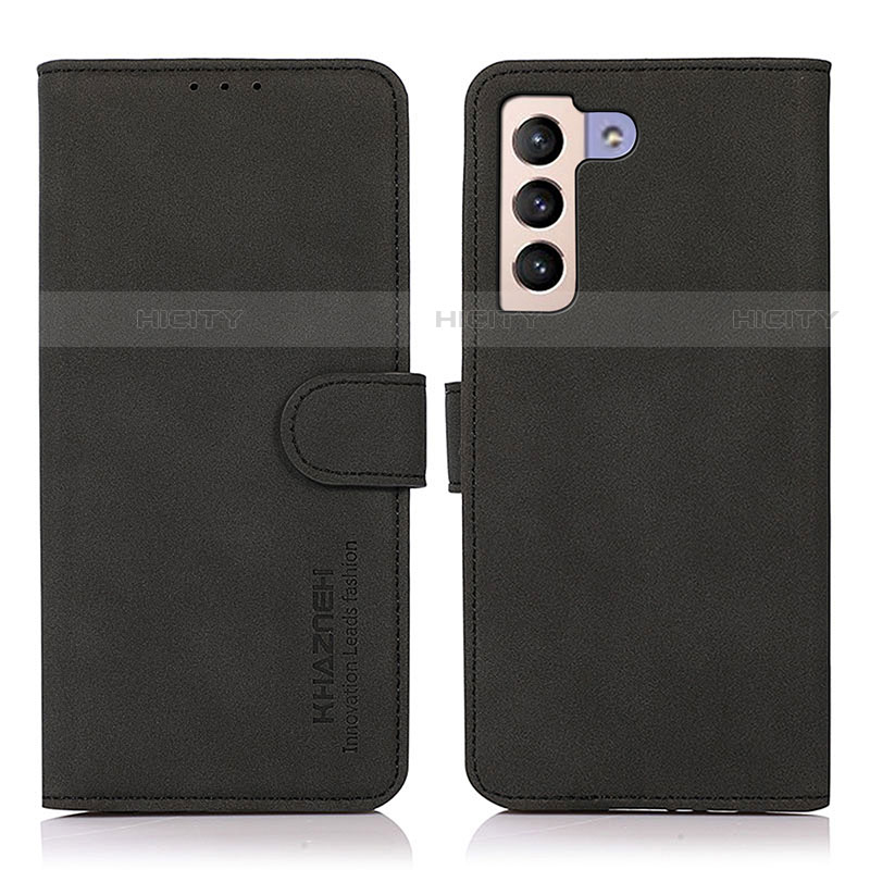 Coque Portefeuille Livre Cuir Etui Clapet D08Y pour Samsung Galaxy S21 5G Noir Plus