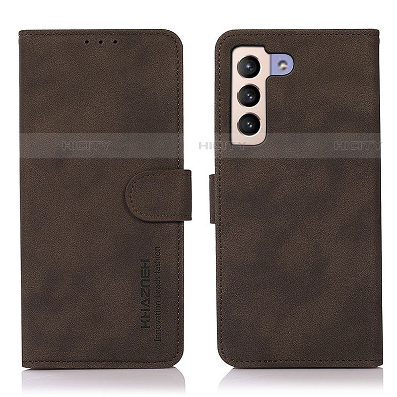 Coque Portefeuille Livre Cuir Etui Clapet D08Y pour Samsung Galaxy S21 FE 5G Marron Plus