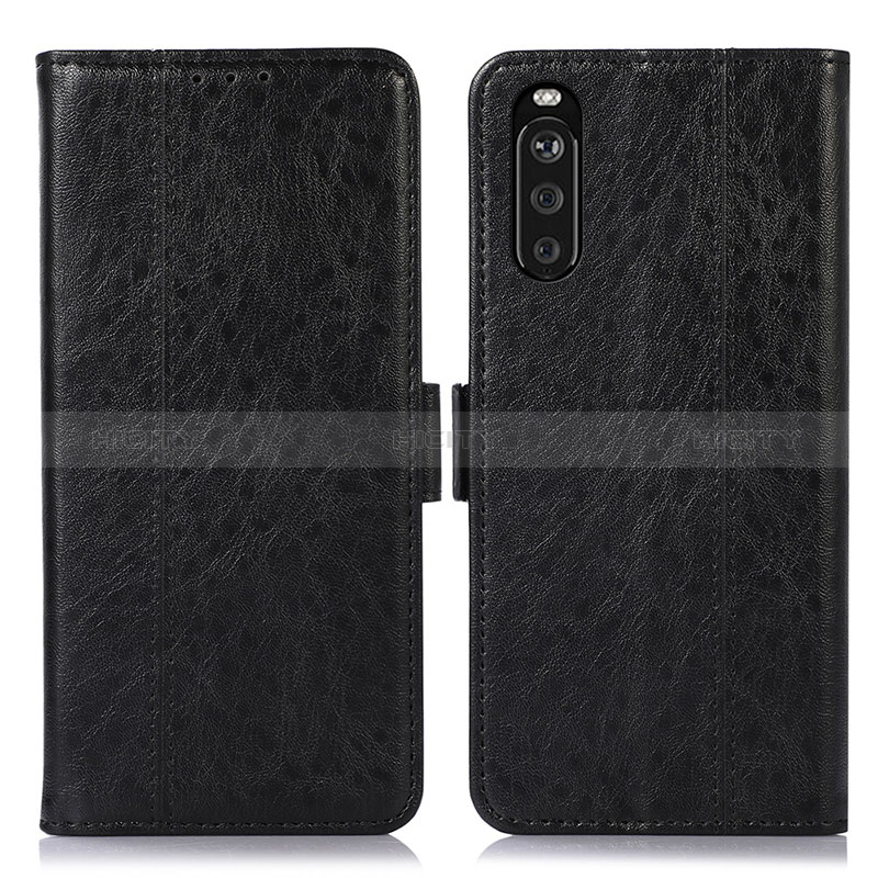 Coque Portefeuille Livre Cuir Etui Clapet D08Y pour Sony Xperia 10 III Noir Plus