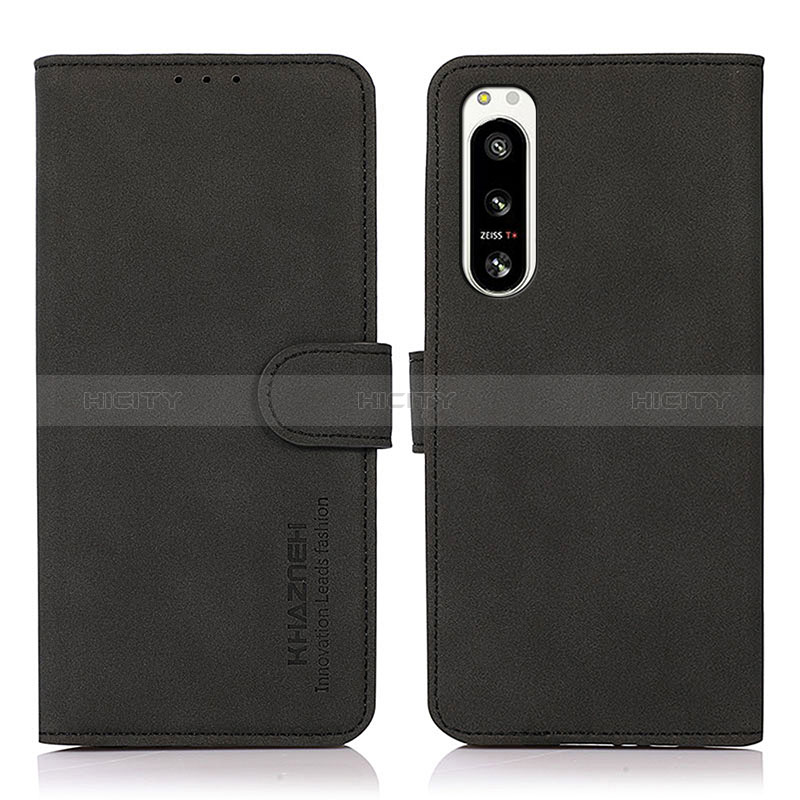 Coque Portefeuille Livre Cuir Etui Clapet D08Y pour Sony Xperia 5 IV Noir Plus