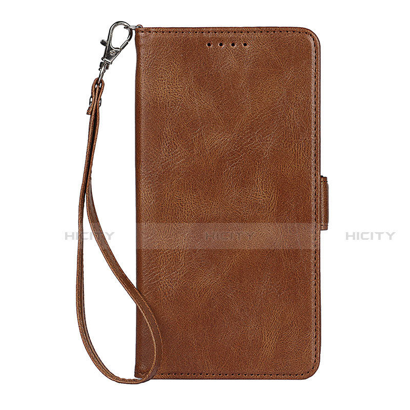 Coque Portefeuille Livre Cuir Etui Clapet D09T pour Samsung Galaxy S21 5G Marron Plus