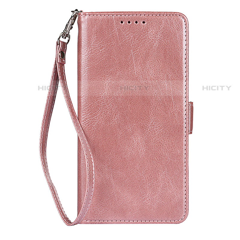 Coque Portefeuille Livre Cuir Etui Clapet D09T pour Samsung Galaxy S21 Plus 5G Or Rose Plus