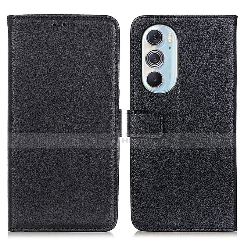 Coque Portefeuille Livre Cuir Etui Clapet D09Y pour Motorola Moto Edge 30 Pro 5G Noir Plus