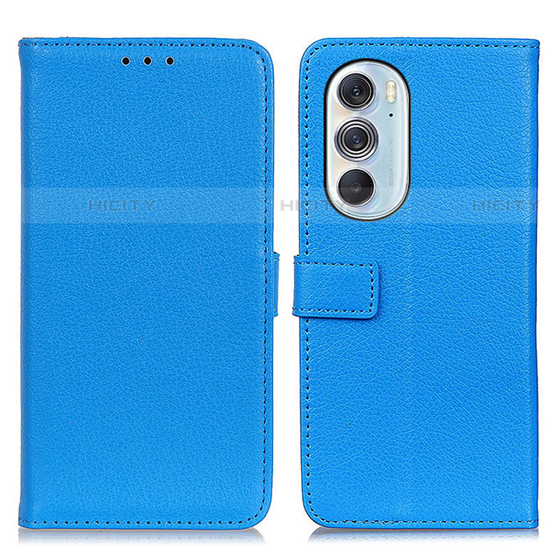 Coque Portefeuille Livre Cuir Etui Clapet D09Y pour Motorola Moto Edge Plus (2022) 5G Bleu Ciel Plus