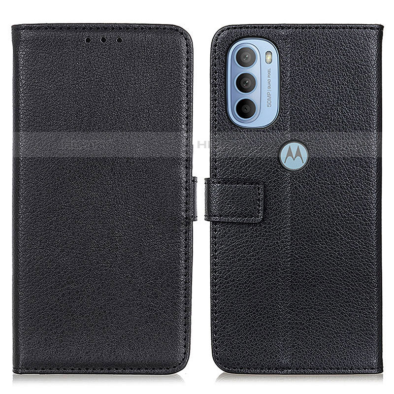 Coque Portefeuille Livre Cuir Etui Clapet D09Y pour Motorola Moto G31 Noir Plus