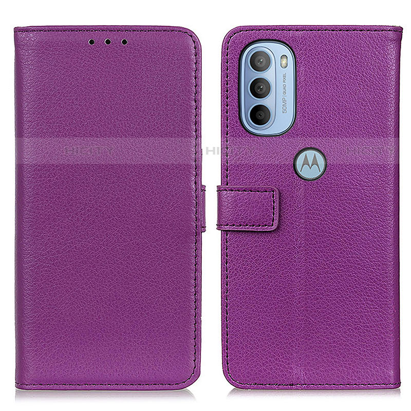 Coque Portefeuille Livre Cuir Etui Clapet D09Y pour Motorola Moto G41 Violet Plus