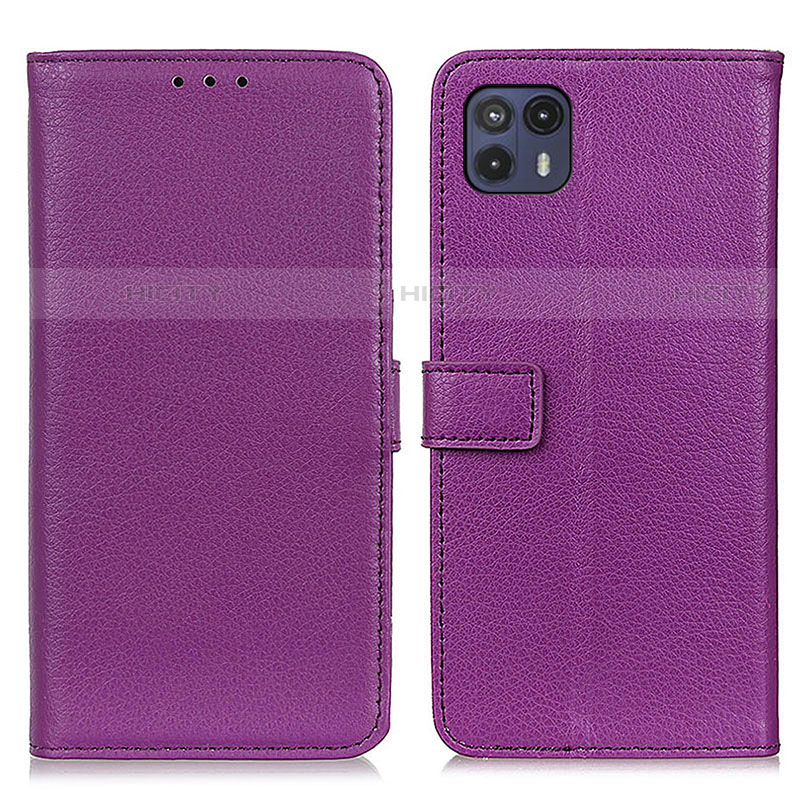 Coque Portefeuille Livre Cuir Etui Clapet D09Y pour Motorola Moto G50 5G Violet Plus