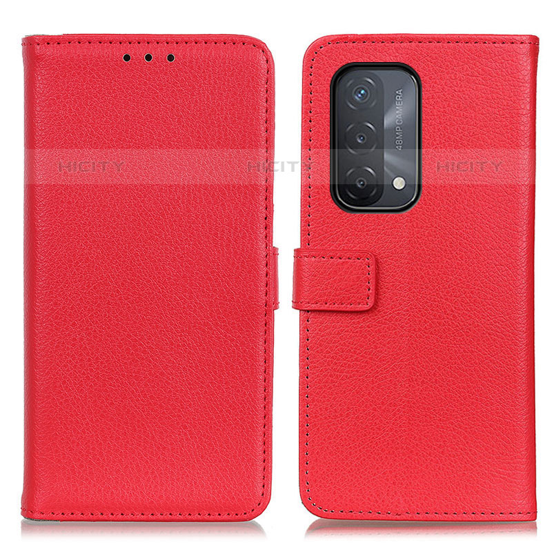 Coque Portefeuille Livre Cuir Etui Clapet D09Y pour OnePlus Nord N200 5G Rouge Plus