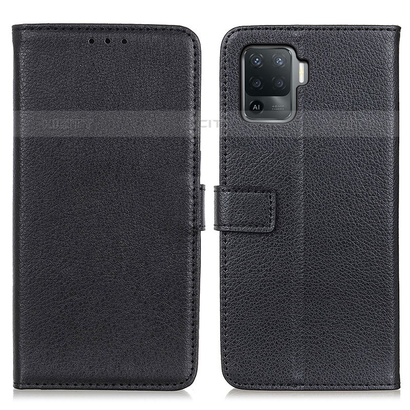 Coque Portefeuille Livre Cuir Etui Clapet D09Y pour Oppo A94 4G Noir Plus