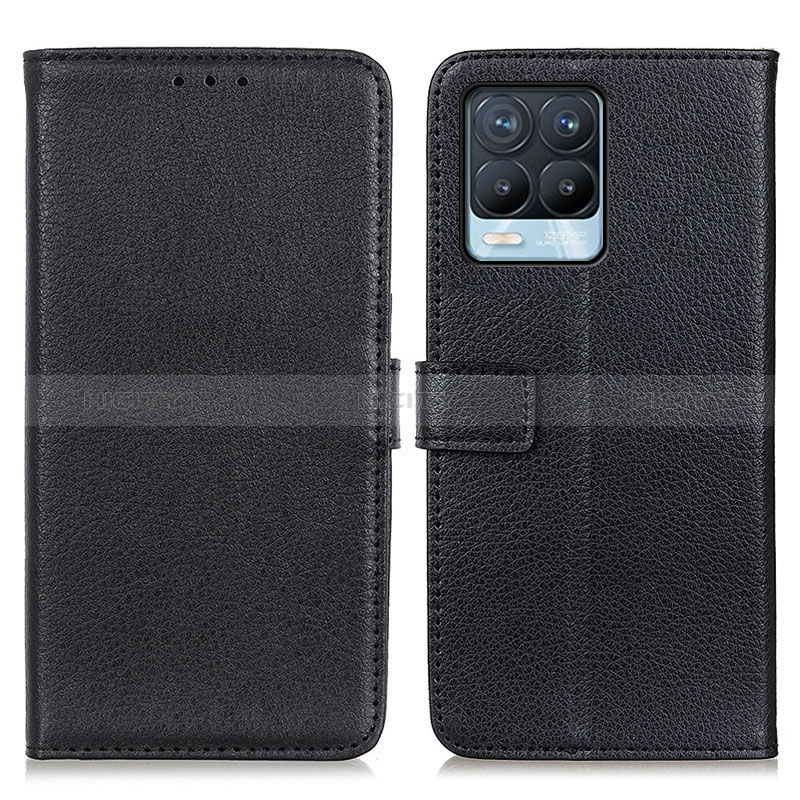 Coque Portefeuille Livre Cuir Etui Clapet D09Y pour Realme 8 4G Noir Plus