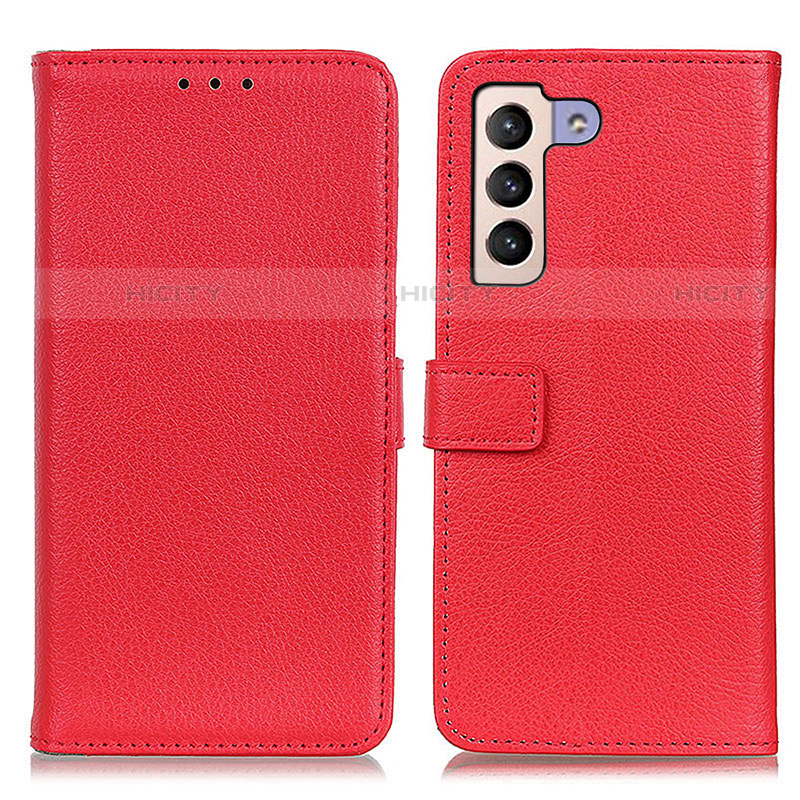 Coque Portefeuille Livre Cuir Etui Clapet D09Y pour Samsung Galaxy S21 5G Rouge Plus