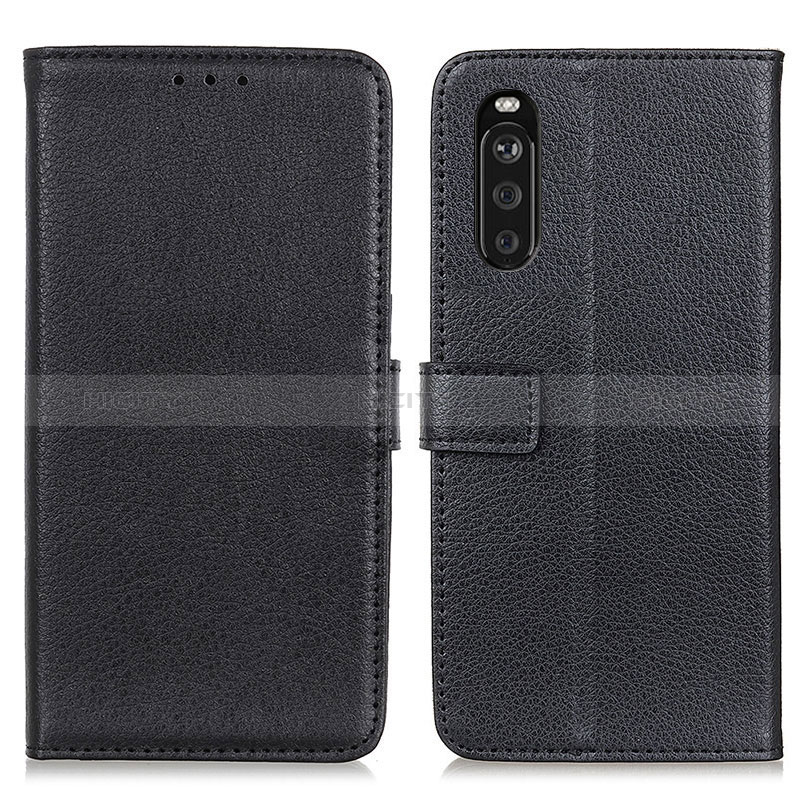 Coque Portefeuille Livre Cuir Etui Clapet D09Y pour Sony Xperia 10 III Noir Plus