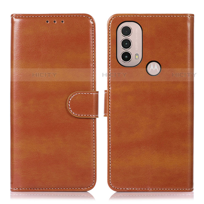 Coque Portefeuille Livre Cuir Etui Clapet D10Y pour Motorola Moto E20 Marron Plus