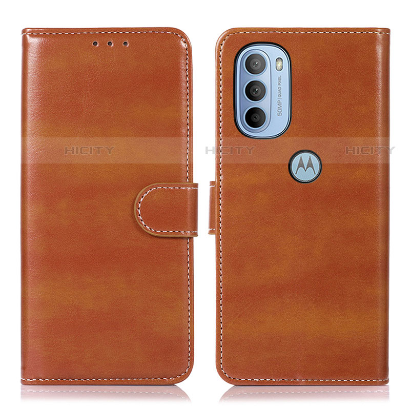 Coque Portefeuille Livre Cuir Etui Clapet D10Y pour Motorola Moto G31 Marron Plus