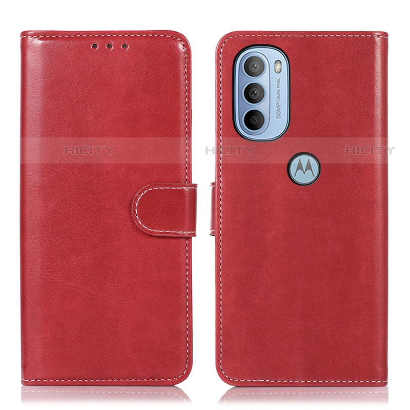 Coque Portefeuille Livre Cuir Etui Clapet D10Y pour Motorola Moto G31 Rouge Plus