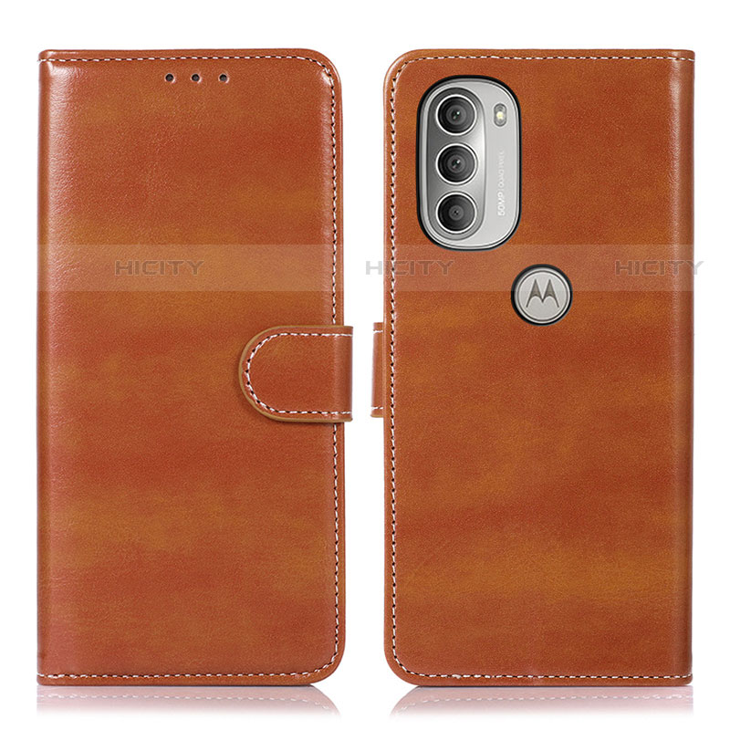 Coque Portefeuille Livre Cuir Etui Clapet D10Y pour Motorola Moto G51 5G Marron Plus