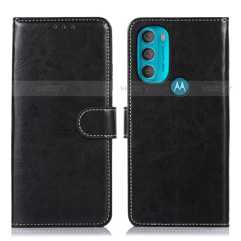 Coque Portefeuille Livre Cuir Etui Clapet D10Y pour Motorola Moto G71 5G Noir Plus