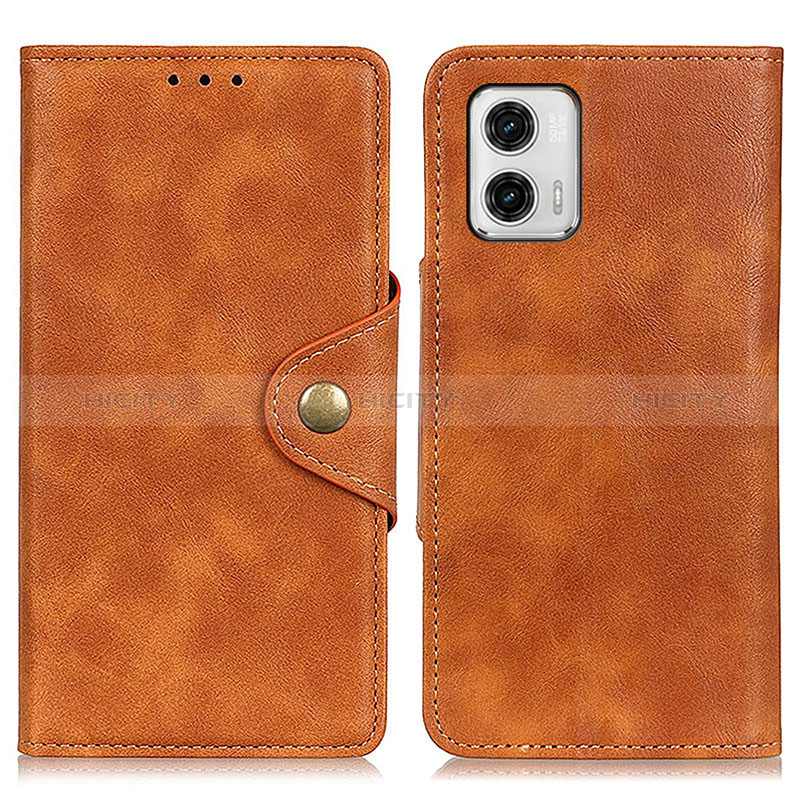 Coque Portefeuille Livre Cuir Etui Clapet D10Y pour Motorola Moto G73 5G Marron Plus