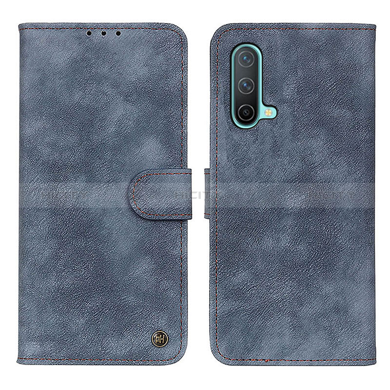 Coque Portefeuille Livre Cuir Etui Clapet D10Y pour OnePlus Nord CE 5G Bleu Plus