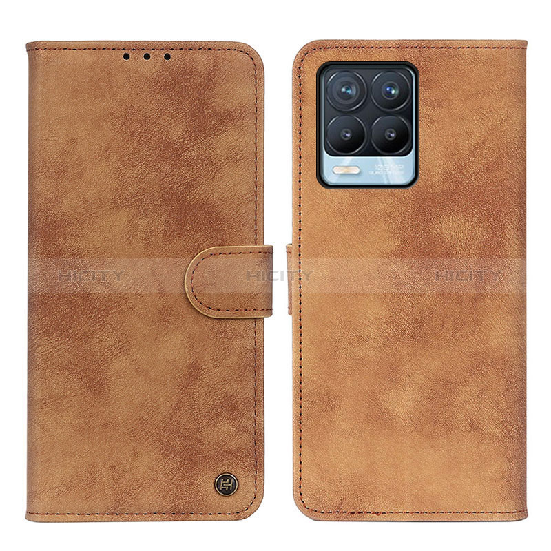 Coque Portefeuille Livre Cuir Etui Clapet D10Y pour Realme 8 Pro Marron Plus