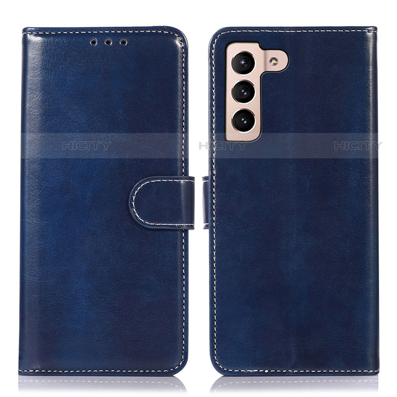 Coque Portefeuille Livre Cuir Etui Clapet D10Y pour Samsung Galaxy S21 Plus 5G Bleu Plus