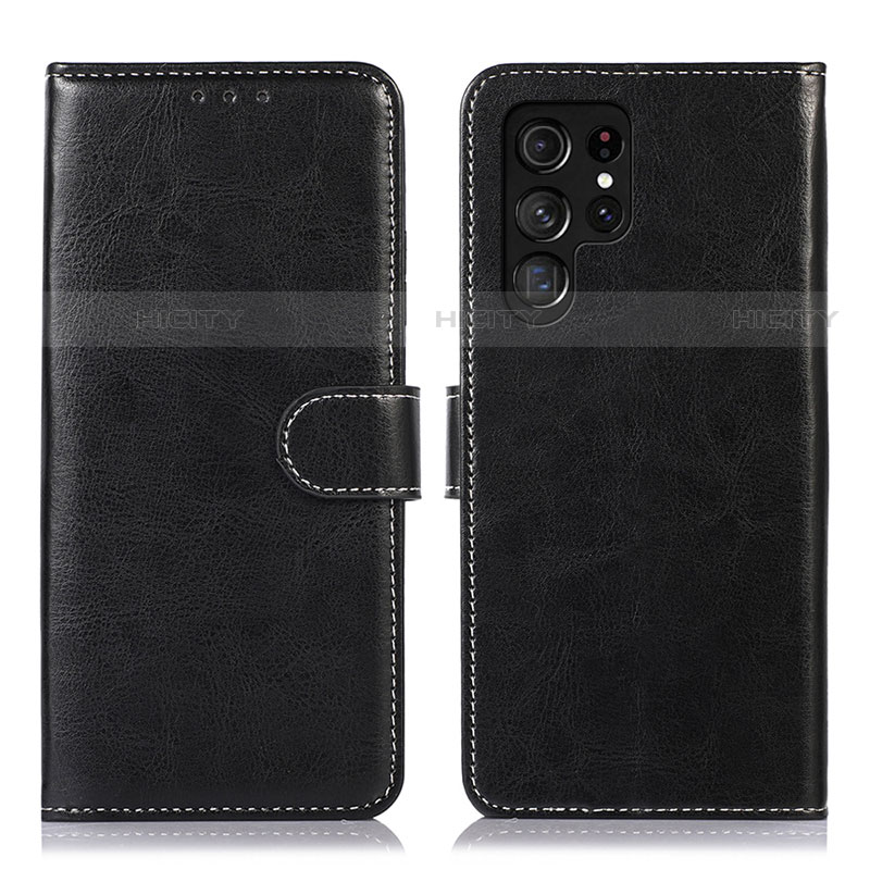 Coque Portefeuille Livre Cuir Etui Clapet D10Y pour Samsung Galaxy S22 Ultra 5G Noir Plus