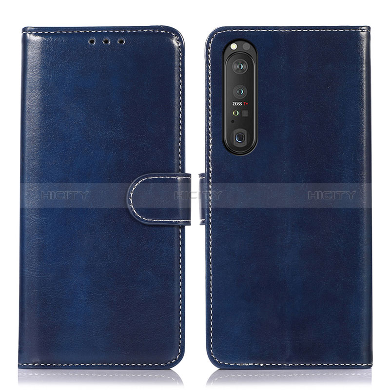 Coque Portefeuille Livre Cuir Etui Clapet D10Y pour Sony Xperia 1 III Bleu Plus