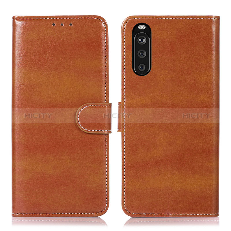 Coque Portefeuille Livre Cuir Etui Clapet D10Y pour Sony Xperia 10 III SO-52B Marron Plus