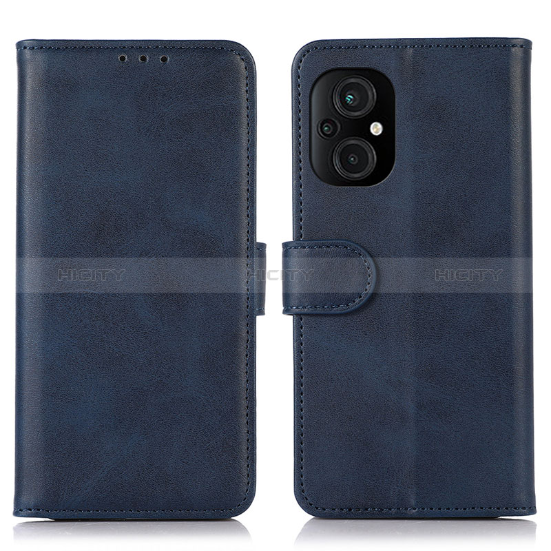 Coque Portefeuille Livre Cuir Etui Clapet D10Y pour Xiaomi Poco M5 4G Bleu Plus