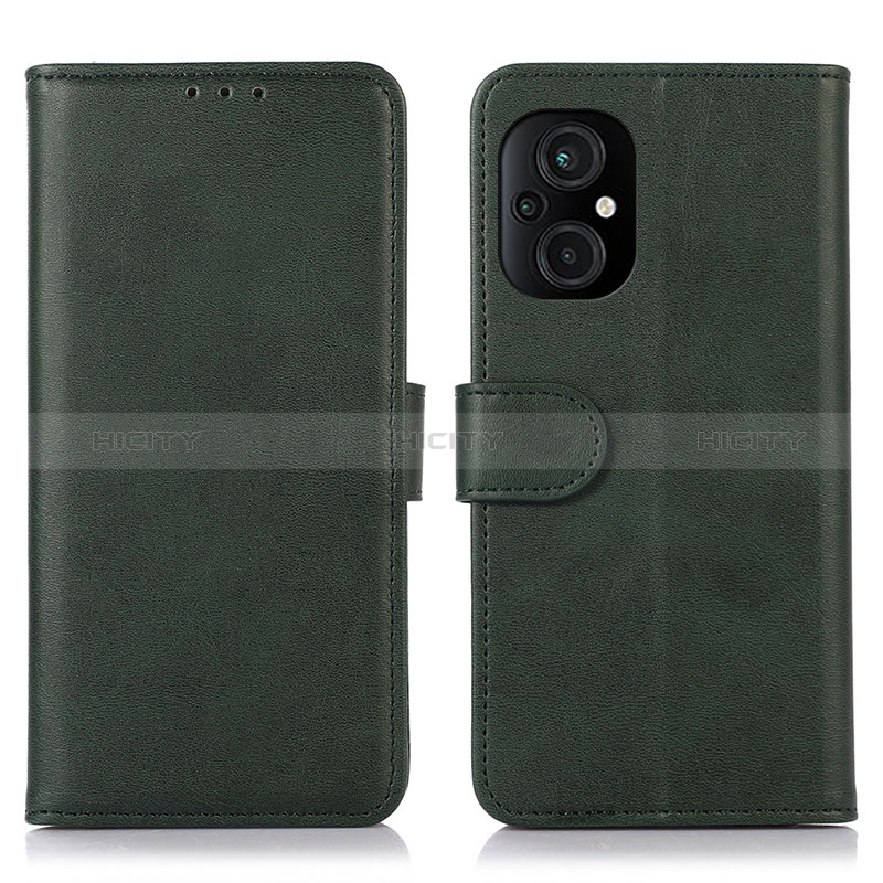 Coque Portefeuille Livre Cuir Etui Clapet D10Y pour Xiaomi Poco M5 4G Vert Plus