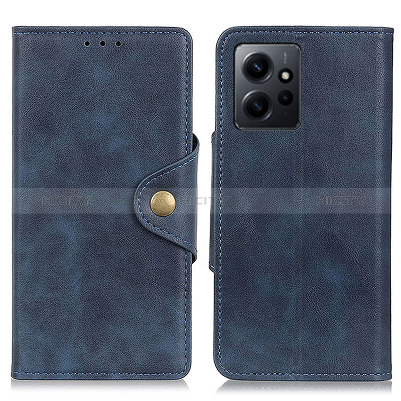 Coque Portefeuille Livre Cuir Etui Clapet D10Y pour Xiaomi Redmi Note 12 4G Bleu Plus