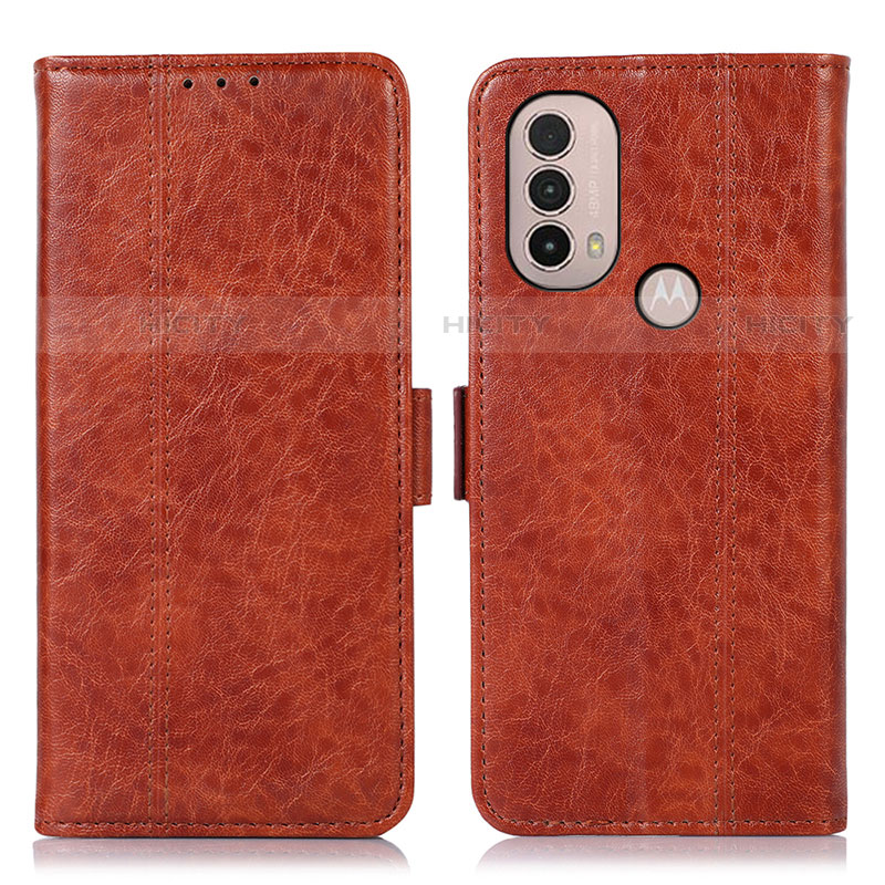 Coque Portefeuille Livre Cuir Etui Clapet D11Y pour Motorola Moto E40 Marron Plus