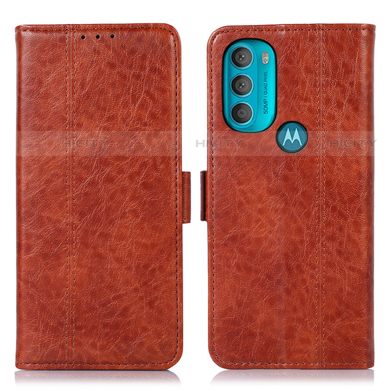 Coque Portefeuille Livre Cuir Etui Clapet D11Y pour Motorola Moto G71 5G Marron Plus