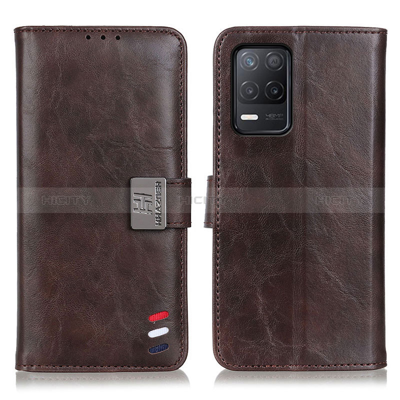 Coque Portefeuille Livre Cuir Etui Clapet D11Y pour Realme 8s 5G Marron Plus