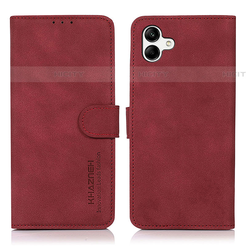 Coque Portefeuille Livre Cuir Etui Clapet D11Y pour Samsung Galaxy F04 Rouge Plus