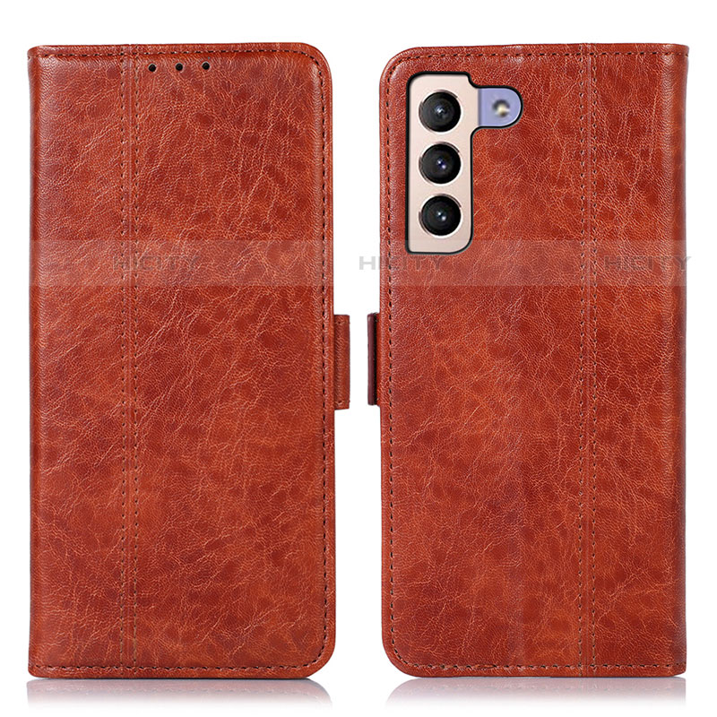 Coque Portefeuille Livre Cuir Etui Clapet D11Y pour Samsung Galaxy S21 Plus 5G Marron Plus