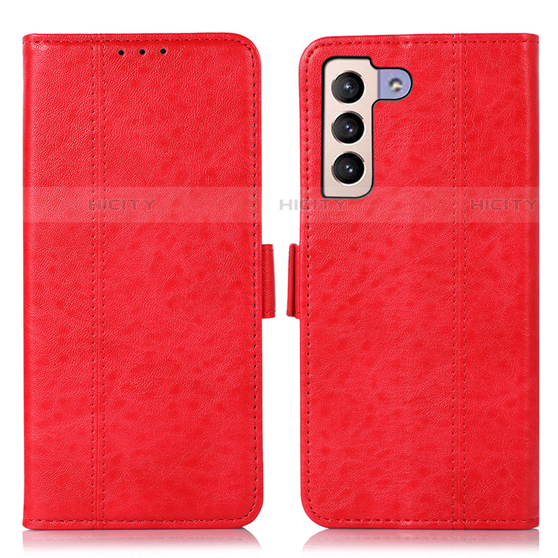 Coque Portefeuille Livre Cuir Etui Clapet D11Y pour Samsung Galaxy S21 Plus 5G Rouge Plus