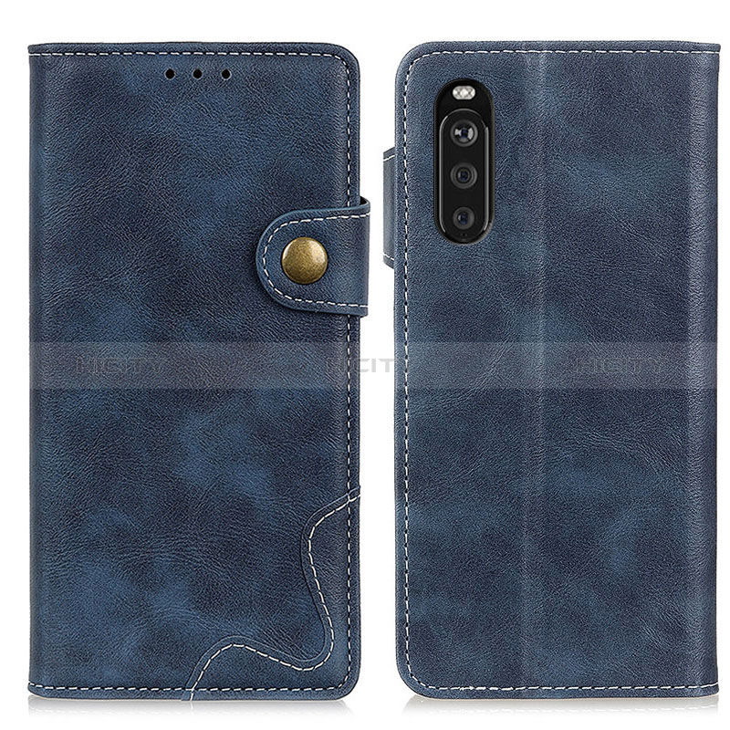 Coque Portefeuille Livre Cuir Etui Clapet D11Y pour Sony Xperia 10 III Bleu Plus