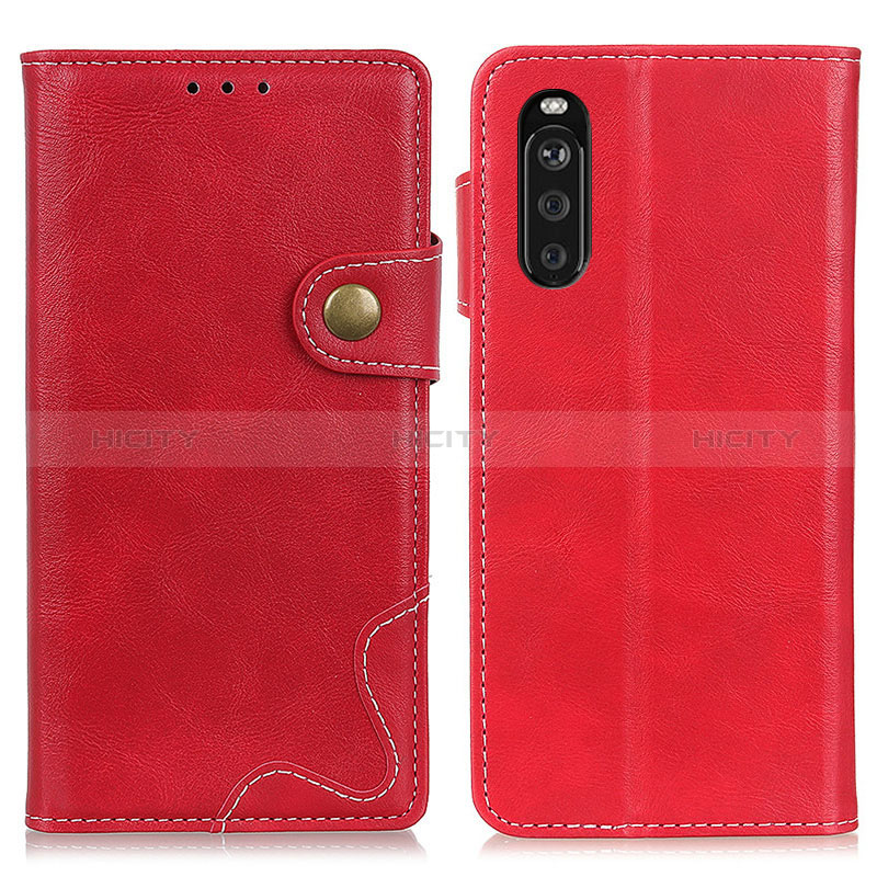 Coque Portefeuille Livre Cuir Etui Clapet D11Y pour Sony Xperia 10 III SOG04 Rouge Plus