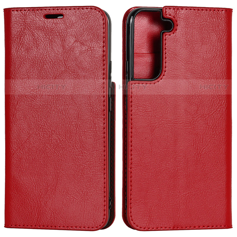 Coque Portefeuille Livre Cuir Etui Clapet D13T pour Samsung Galaxy S21 FE 5G Rouge Plus