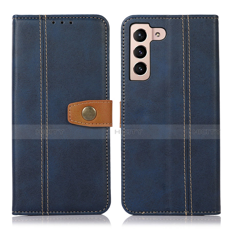 Coque Portefeuille Livre Cuir Etui Clapet D14T pour Samsung Galaxy S21 5G Bleu Plus