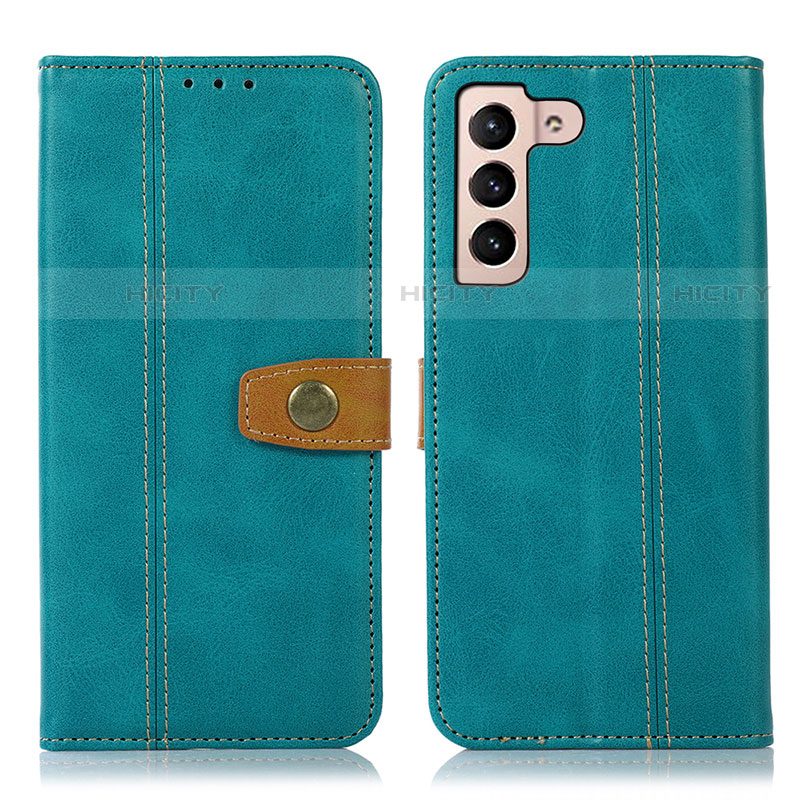 Coque Portefeuille Livre Cuir Etui Clapet D14T pour Samsung Galaxy S21 Plus 5G Vert Plus