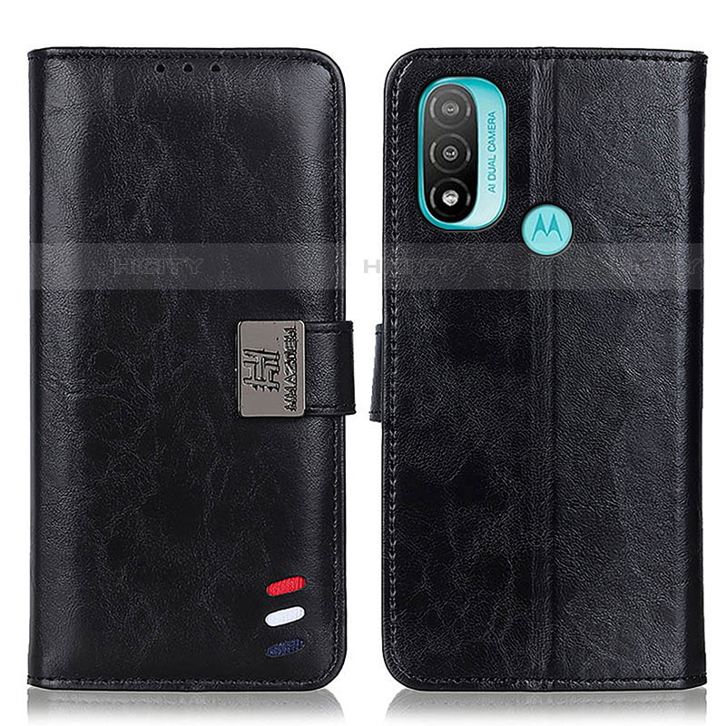 Coque Portefeuille Livre Cuir Etui Clapet DY01 pour Motorola Moto E30 Noir Plus