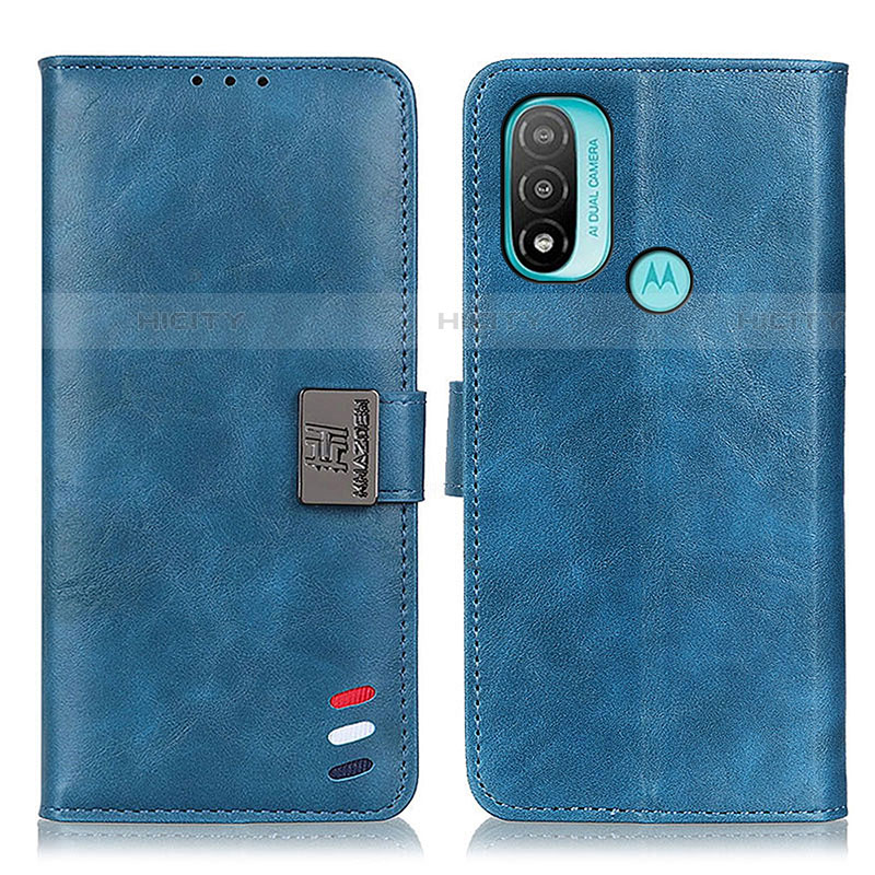 Coque Portefeuille Livre Cuir Etui Clapet DY01 pour Motorola Moto E40 Bleu Plus