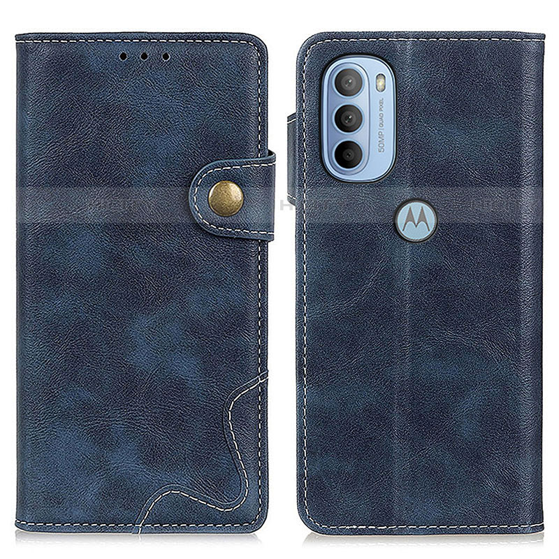 Coque Portefeuille Livre Cuir Etui Clapet DY01 pour Motorola Moto G31 Bleu Plus