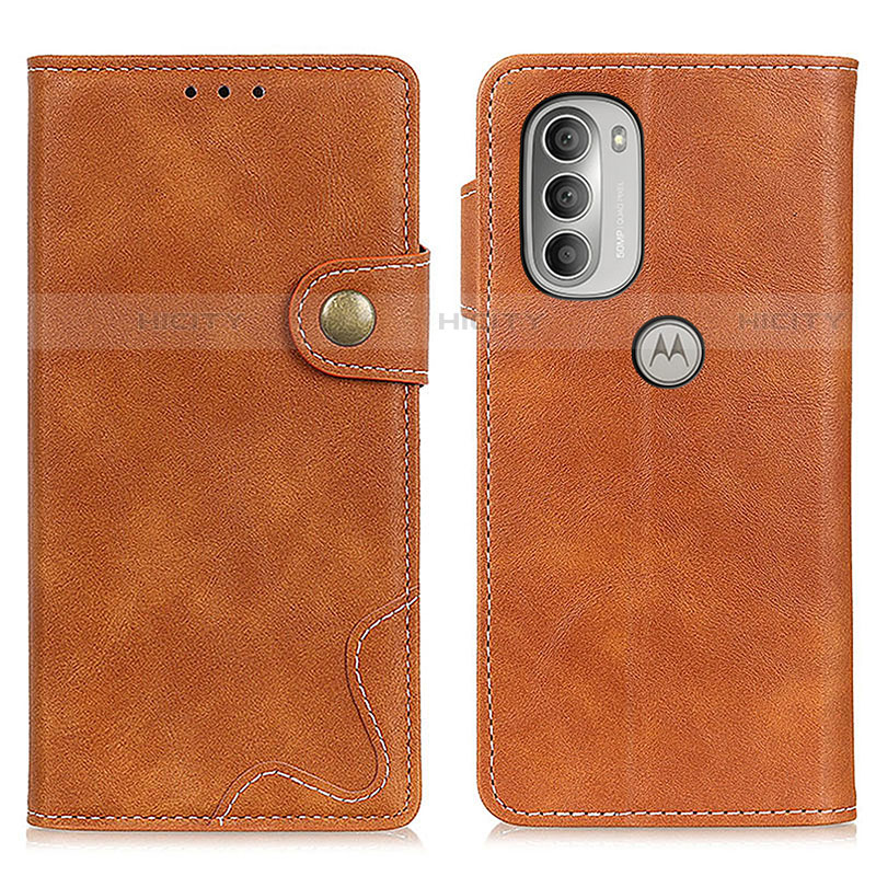 Coque Portefeuille Livre Cuir Etui Clapet DY01 pour Motorola Moto G51 5G Marron Plus